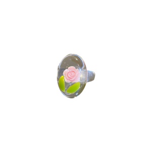 Bague stylé transparente en acrylique pour les filles