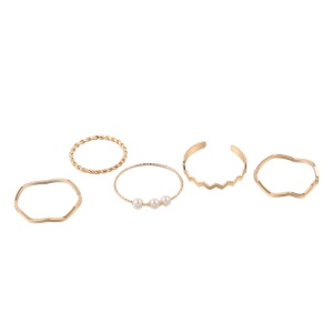 Ensemble de bagues ouverte , fermé et avec perles bijoux pour femme