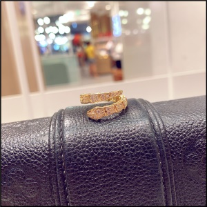 Bague pour femme en forme de serpent en zircon micro-incrust