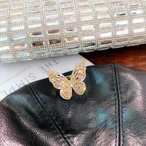 Luxe super féerique zircon papillon ouverture index bague ins marée coréenne Dongdaemun net rouge froid indifférent vent bague femme