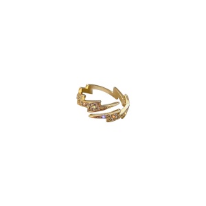 Bague  incrustée de diamants artificiels