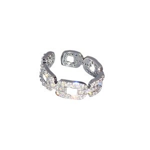Bague mignonne ouverte en métal plaqué avec de l'or véritable