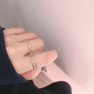 Ensemble de trois bagues simple pour femme