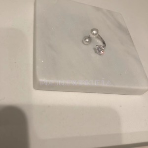bague avec perle strass pour femme