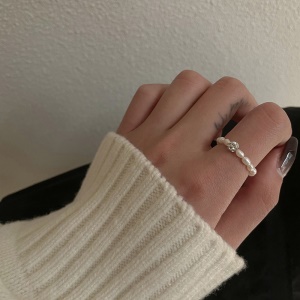 Bague élastique en perles d'eau douce