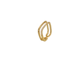 Petite bague carrée  en zircon bijoux pour femmes