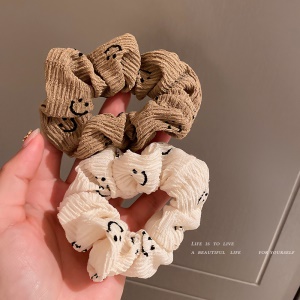 Chouchou cheveux avec les motifs de sourire pour les filles
