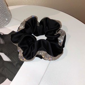 Chouchou élastique à cheveux avec décoration de diamants