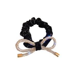 Boucle de cheveux arc avec diamant artificiel