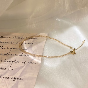 Bracelet de cheville en cristal artificiel