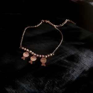 Bracelet de cheville en acier titane