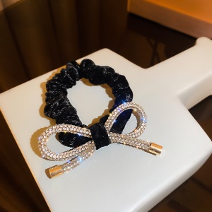 Boucle de cheveux arc avec diamant artificiel