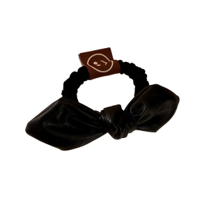 Chouchou attache cheveux en cuir artificiel