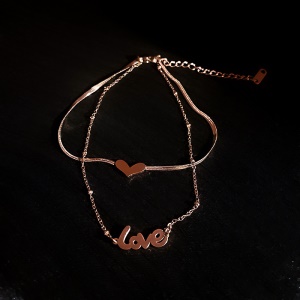 Bracelet de cheville en acier titane