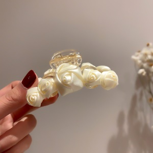 Elastique à cheveux en dentelle avec décoration  de rose