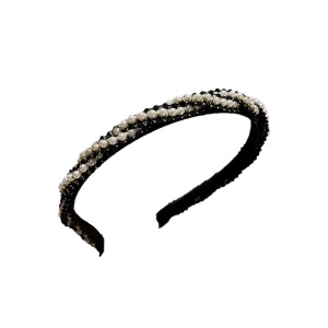 Cerceau de cheveux avec des perles artificiels décorés