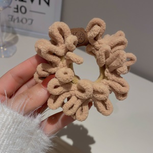 Élastique à cheveux Ours en laine bouclée