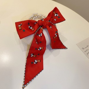 Elastique à cheveux en perles artificiels avec bandeau de cheveux