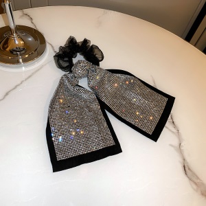 Boucle de cheveux arc avec diamant artificiel