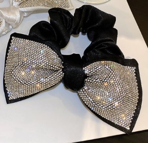 Boucle de cheveux arc avec diamant artificiel