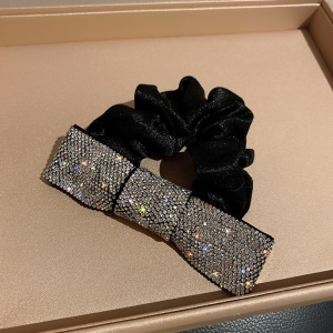 Boucle de cheveux arc avec diamant artificiel
