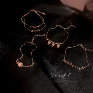 Bracelet de cheville en acier titane