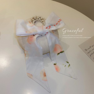 Elastique à cheveux en perles artificiels avec bandeau de cheveux