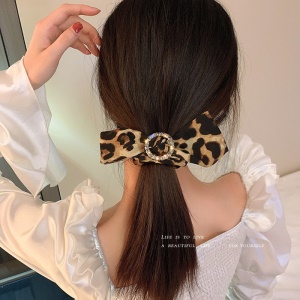 Boucle de cheveux léopard arc
