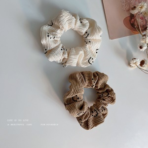 Chouchou cheveux avec les motifs de sourire pour les filles