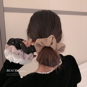 Chouchou cheveux avec décoration de diamant artificiel