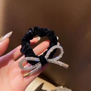 Boucle de cheveux arc avec diamant artificiel