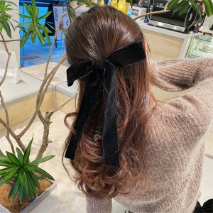 Corde à cheveux avec nœud en velours