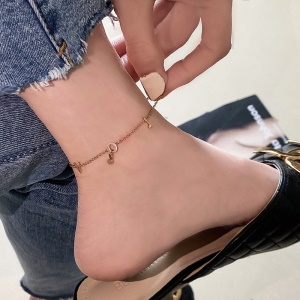 Bracelet de cheville en acier titane