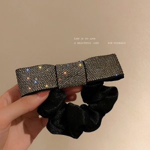 Boucle de cheveux arc avec diamant artificiel