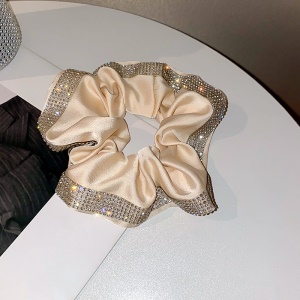 Chouchou élastique à cheveux avec décoration de diamants
