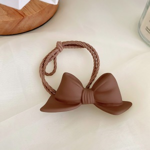 Attache cheveux corde à cheveux avec décoration florale et de noeud papillon