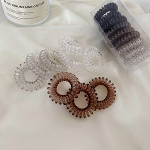 Elastique à cheveux en acrylique neuf pièces en boîte