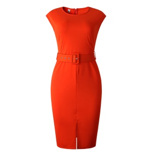 Robe démembrée à ceinture
