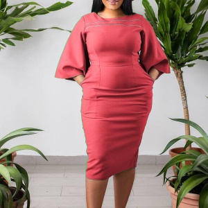 Robe manches moyennes