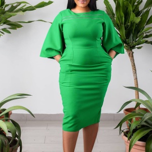 Robe manches moyennes