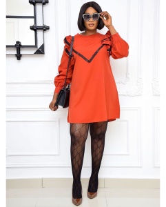 Robe mini ample manches longues