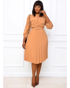 Robe semi  longue bas plissé