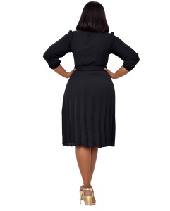 Robe semi  longue bas plissé