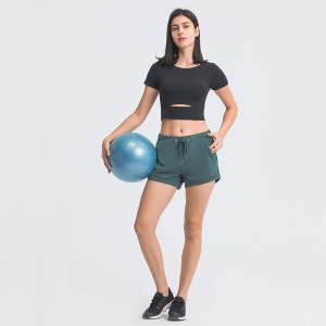 Short de sport  unicolore à séchage rapide